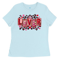Baby Blue Valentine's Day lover Ladies Tee - FaDigitalArtStudio