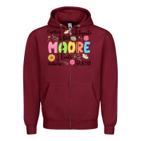 Burgundy madre spanish mothers day Zipper Hoodie - JahusDesignShop