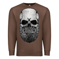 Chestnut creepy bald and bearded skull for halloween & skeletons fans t shirt Premium Sweatshirt - baoMotion
