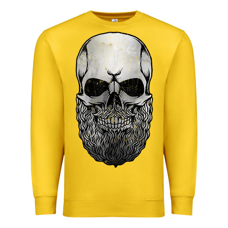 Creepy Bald And Bearded Skull For Halloween & Skeletons Fans T Shirt Premium Sweatshirt by baoMotion | Teevron