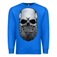 True Royal creepy bald and bearded skull for halloween & skeletons fans t shirt Premium Sweatshirt - baoMotion