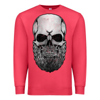 Cardinal creepy bald and bearded skull for halloween & skeletons fans t shirt Premium Sweatshirt - baoMotion