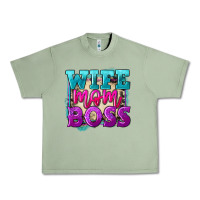 Oil Green wife mom boss Urban Heavy Tee - FaDigitalArtStudio
