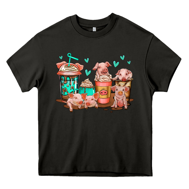Cute Pigs Coffee Heavy Core Tee by Jasminsmagicworld | Teevron