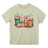 Mossy cute pigs coffee Heavy Core Tee - Jasminsmagicworld