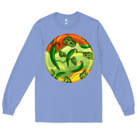 Colony Blue hispanic heritage month round earrings 1 Long Sleeve Tee - BundleAndBundleShop