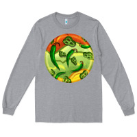 Heather Grey hispanic heritage month round earrings 1 Long Sleeve Tee - BundleAndBundleShop