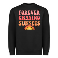 Black forever chasing sunsets Heavyweight Sweatshirt - JahusDesignShop