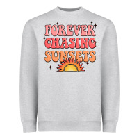 Heather Grey forever chasing sunsets Heavyweight Sweatshirt - JahusDesignShop