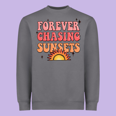 Forever Chasing Sunsets Heavyweight Sweatshirt Designed By Jahusdesignshop