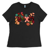 Black Rooster Valentine's Day xoxo Ladies Tee - FaDigitalArtStudio