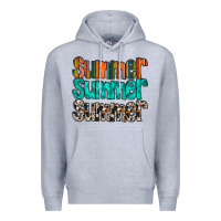 Heather Grey summer western Premium Hoodie - RacoonDesign