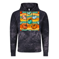 Cloud Black Pumpkin And Glitter Seamless Pattern Vintage Hoodie - BundleAndBundleShop