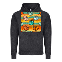 Vintage Black Pumpkin And Glitter Seamless Pattern Vintage Hoodie - BundleAndBundleShop