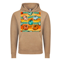 Pumpkin And Glitter Seamless Pattern Vintage Hoodie | Teevron