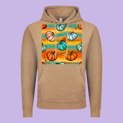 Pumpkin And Glitter Seamless Pattern Vintage Hoodie Designed By Bundleandbundleshop