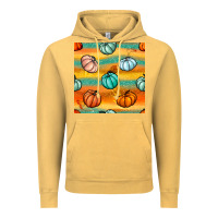 Vintage Mustard Pumpkin And Glitter Seamless Pattern Vintage Hoodie - BundleAndBundleShop