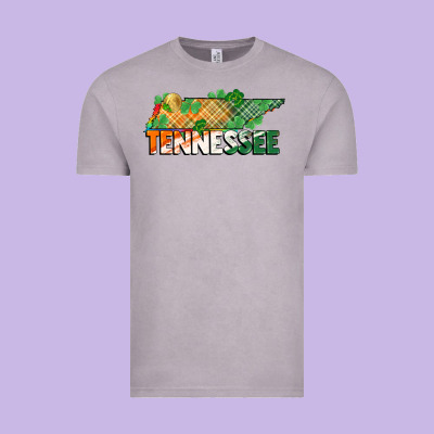 Tennessee Map St Patricks Day Vintage Tee Designed By Fadigitalartstudio
