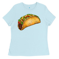 Baby Blue Taco Ladies Tee - FaDigitalArtStudio