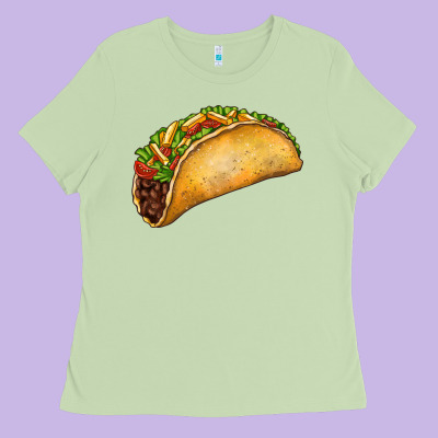 Taco Ladies Tee Designed By Fadigitalartstudio