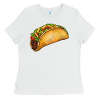 White Taco Ladies Tee - FaDigitalArtStudio
