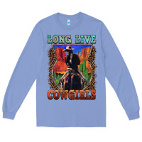 Colony Blue long live cowgirls Long Sleeve Tee - FaDigitalArtStudio