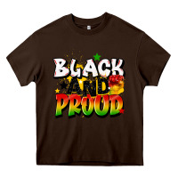 Chocolate Brown black and proud Heavy Core Tee - CowGirlArtShop