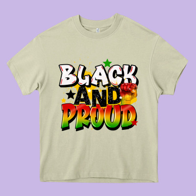 Black And Proud Heavy Core Tee Designed By Cowgirlartshop