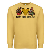 Antique Gold peace love christmas Premium Sweatshirt - JahusDesignShop