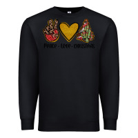 Black peace love christmas Premium Sweatshirt - JahusDesignShop