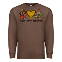 Chestnut peace love christmas Premium Sweatshirt - JahusDesignShop