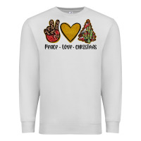 Dove Grey peace love christmas Premium Sweatshirt - JahusDesignShop