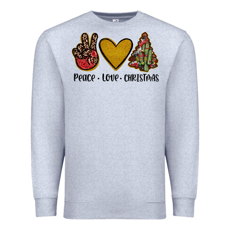 Peace Love Christmas Premium Sweatshirt by JahusDesignShop | Teevron