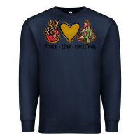 Navy peace love christmas Premium Sweatshirt - JahusDesignShop