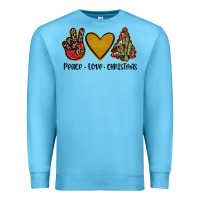 Ocean Blue peace love christmas Premium Sweatshirt - JahusDesignShop