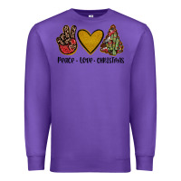 Purple peace love christmas Premium Sweatshirt - JahusDesignShop