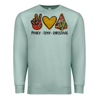 Seafoam peace love christmas Premium Sweatshirt - JahusDesignShop
