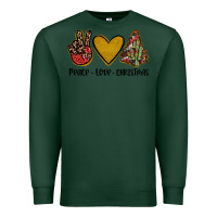Sports Green peace love christmas Premium Sweatshirt - JahusDesignShop