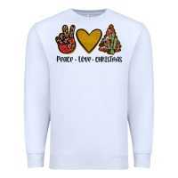 White peace love christmas Premium Sweatshirt - JahusDesignShop
