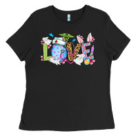Black Easter Day Love Nurse Ladies Tee - OliviaCreatesArt