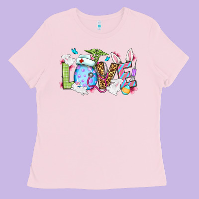 Easter Day Love Nurse Ladies Tee Designed By Oliviacreatesart