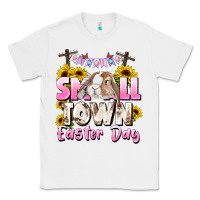 White Small town Easter Day Classic Tee - CowGirlArtShop