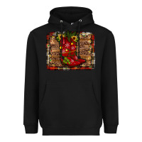 Black cowboy boots christmas Heavyweight Hoodie - JahusDesignShop