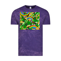 Cloud Purple St. Patrick's Day Vintage Tee - FaDigitalArtStudio
