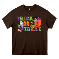 Chocolate Brown trick or treat Heavy Core Tee - CowGirlArtShop