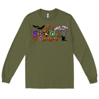 Army Green it's spooky season Long Sleeve Tee - BundleAndBundleShop
