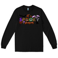 Black it's spooky season Long Sleeve Tee - BundleAndBundleShop