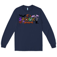 Navy it's spooky season Long Sleeve Tee - BundleAndBundleShop