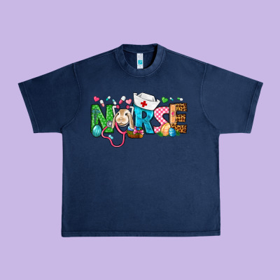 Easter Nurse Urban Heavy Tee Designed By Bundleandbundleshop