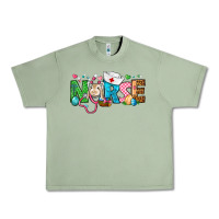 Oil Green Easter Nurse Urban Heavy Tee - BundleAndBundleShop